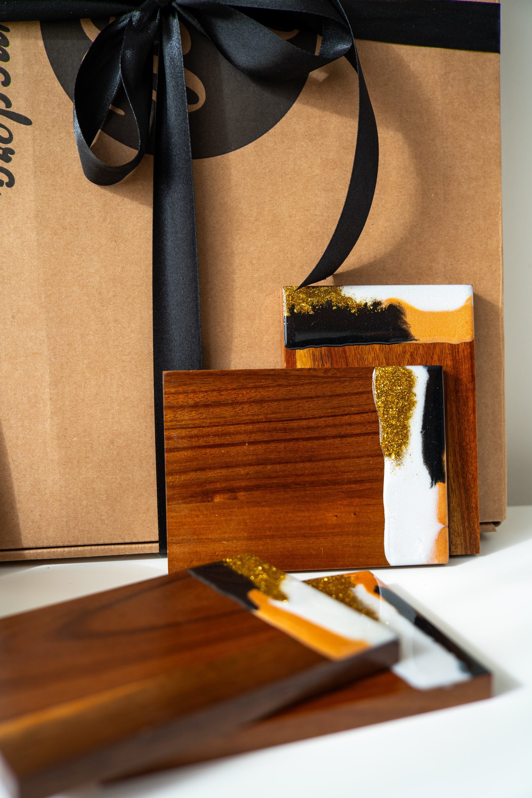 Posavasos Mármol Oro y Negro - Imagen 2